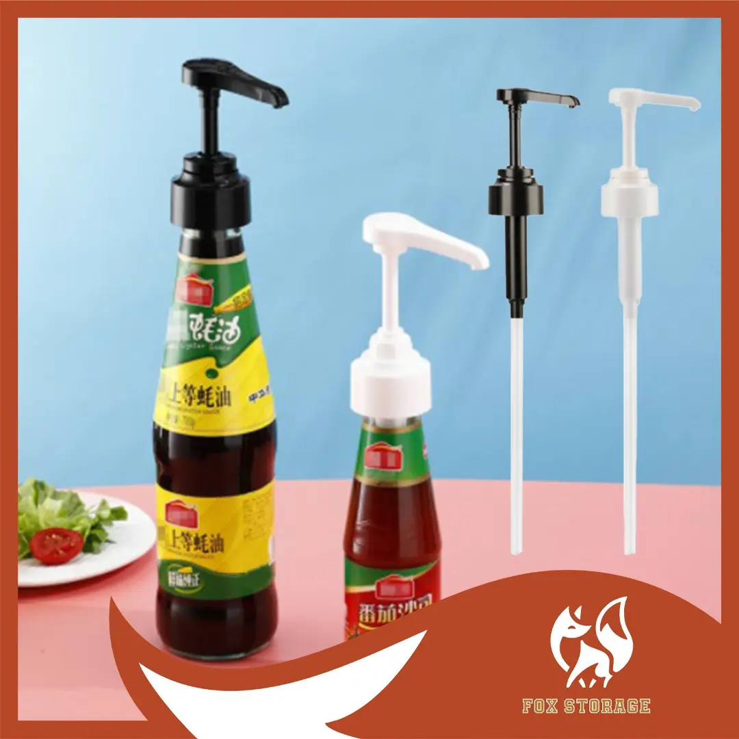 FOX STORAGE Household Sauce Pump [1 Pcs] Tight Fit Prevent Leakage Kitchen Dispenser Tools Head Oil Bottle Mouth Squeezer Soy Kitchenware Straw Utensils