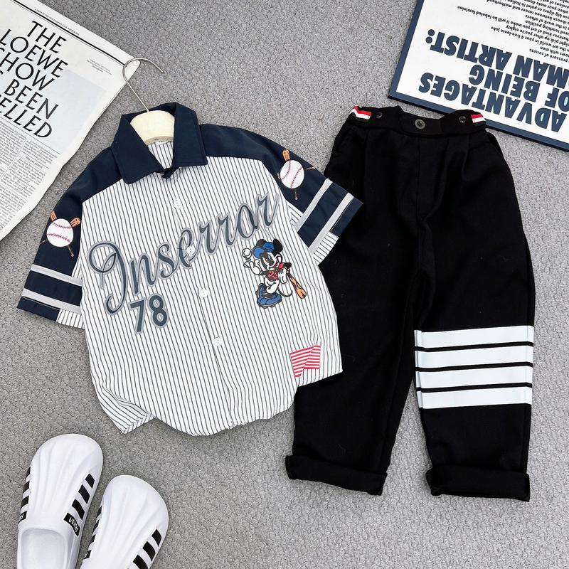  Sét Boy Phố mềm Bộ Bé Trai Áo Cộc Tay Quần Vải Tây  - Sét Boy Phố Bé Trai18 - 60KG 