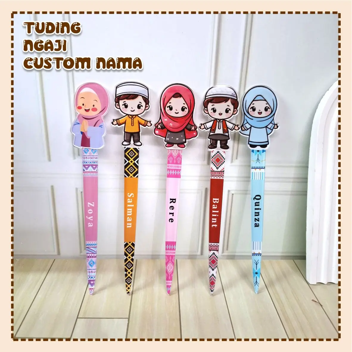 STATIONERY KALAM / TUDING NGAJI AKRILIK CUSTOM NAMA