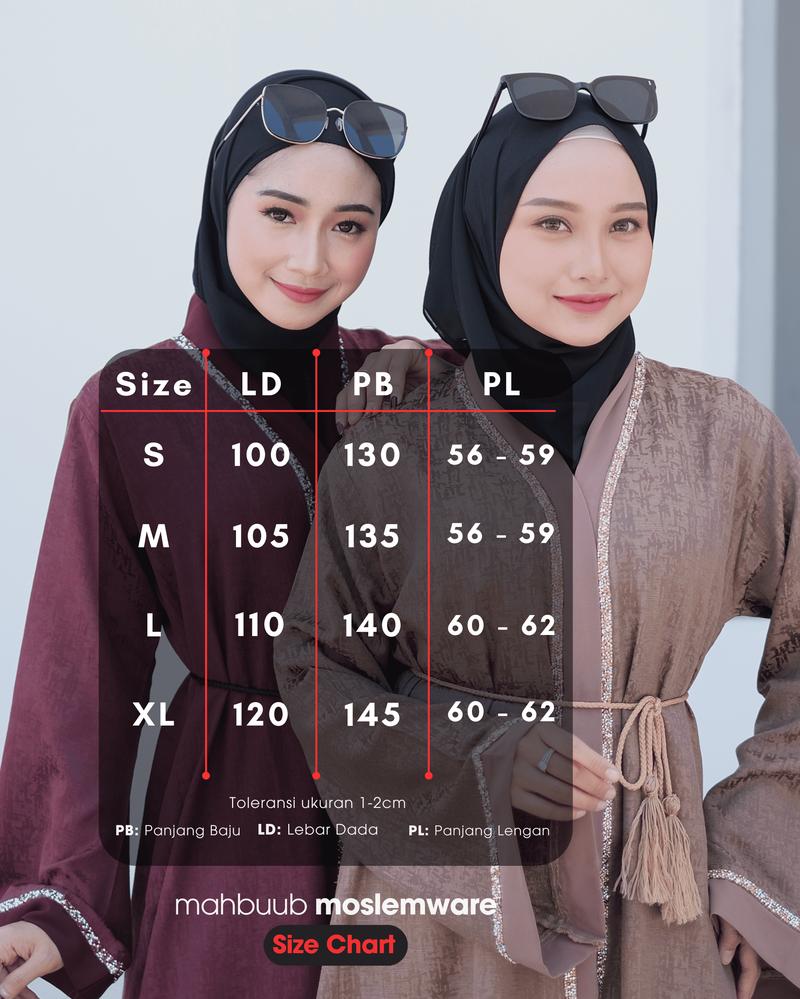 Product Introduction of Syamila Abaya Outer Turkey Bahan Jaguard Premium Kombinasi Renda Dress Arab Saudi Mahbuub Collection 977 0