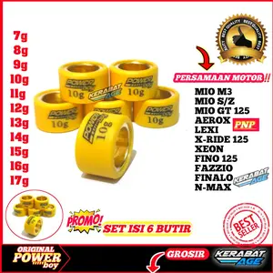ROLLER ROLER LOLER RACING ( Yellow M3 ) MOTOR NMAX N MAX AEROX MIO M3 S Z GT FINO FI XRIDE 125 LEXY XEON FAZZIO GRAND FILANO 7 8 9 10 11 12 13 GRAM GR ORIGINAL