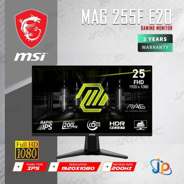 Gambar Monitor MSI LED IPS MAG 255F E20 - Full HD 25" Inch - MONITOR dari Jaya PC Kota Administrasi Jakarta Pusat Tokopedia
