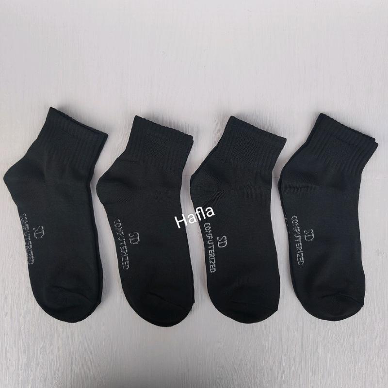 (Pilih Warna)3 Pasang Kaos Kaki Sekolah Anak SD Putih Hitam Katun Tebal Halus Fashion 5