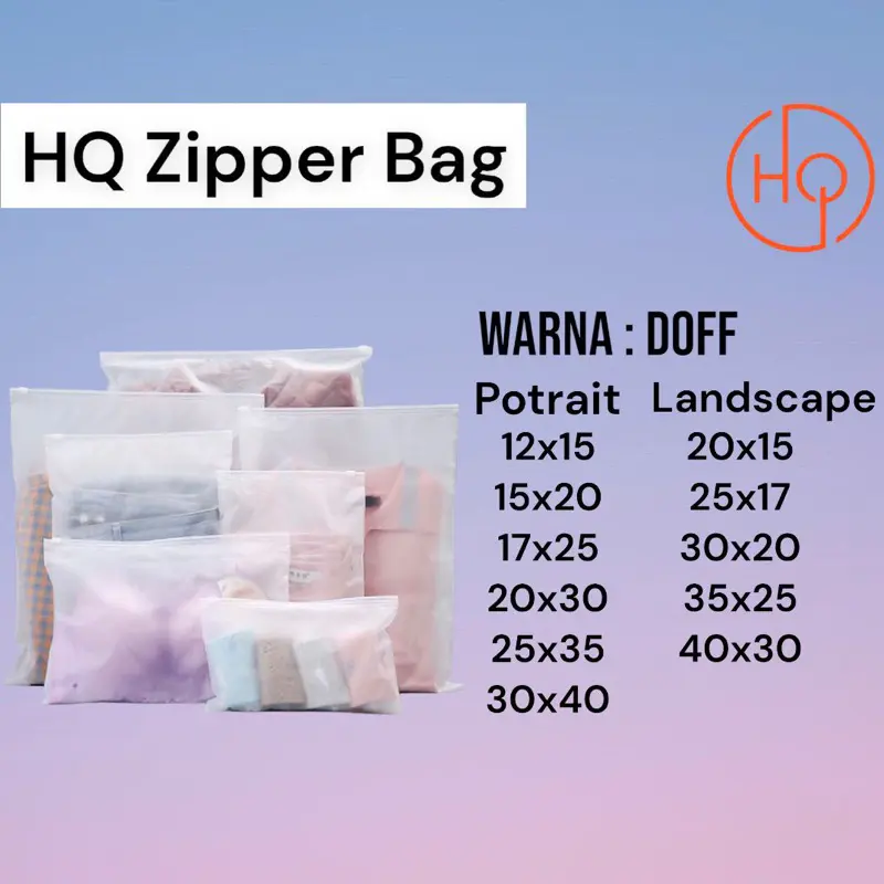 Zipper Bag - Travel Pouch Plastik Organizer