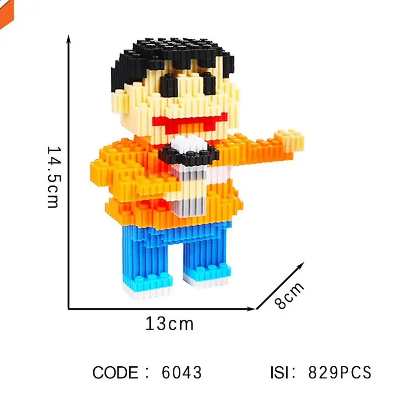 Nano Blocks DORAEMON NOBITA SIZUKA Nano Block 3D Model, Mainan Blok Susun, Blok Konstruksi DIY, Dekorasi Hiasan Karakter Animasi, hadiah Kado Anak 4