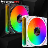 Gambar VenomRX Tetragon 02 120mm ARGB Sync Reverse Fan Case - Black / White - black  dari GASOL DINOYO MALANG Kota Malang 1 Tokopedia