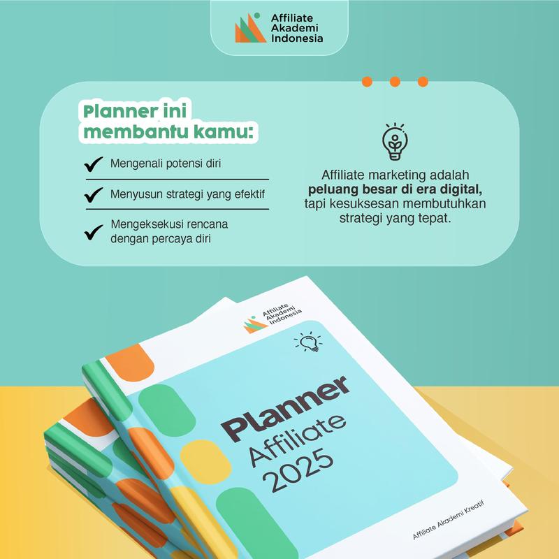 Planner Book Buku Journal Jurnal Resolusi Agenda 2025 Affiliator by Fea Rini, Miss Konten, Koh Dennies dan Yohan Agustian Affiliate Akademi 1