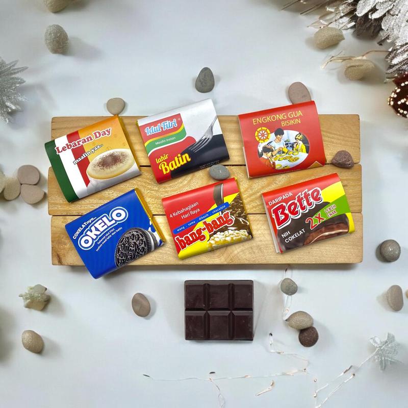 CHOCO BAR TEMA LEBARAN | Coklat Tenteng | Souvenir Idul Fitri | Kado Idul Fitri Lucu (20g 0