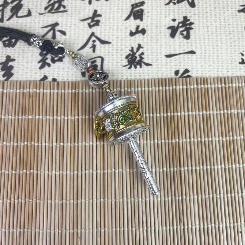 Product Introduction of New Chinese Tibetan Six Character Proverbs Sutra Wheel Necklace 0