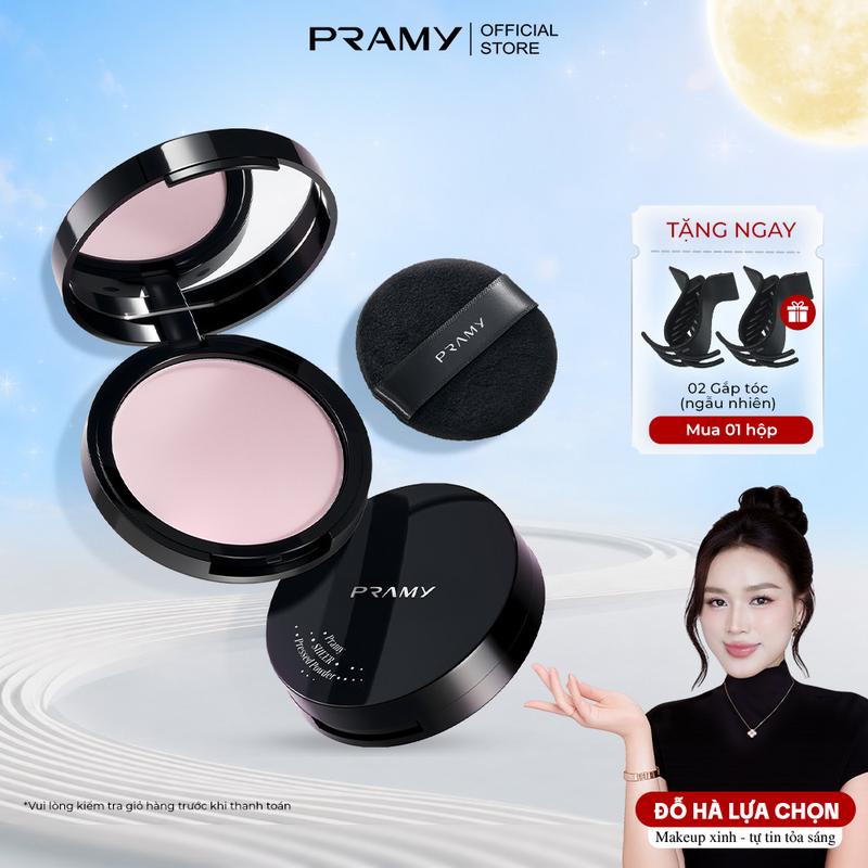Phấn Phủ Nén Hiệu Chỉnh Sắc Da Tươi Tắn Nhung Mịn PRAMY Sheer Velvet Mist Pressed Powder 8G