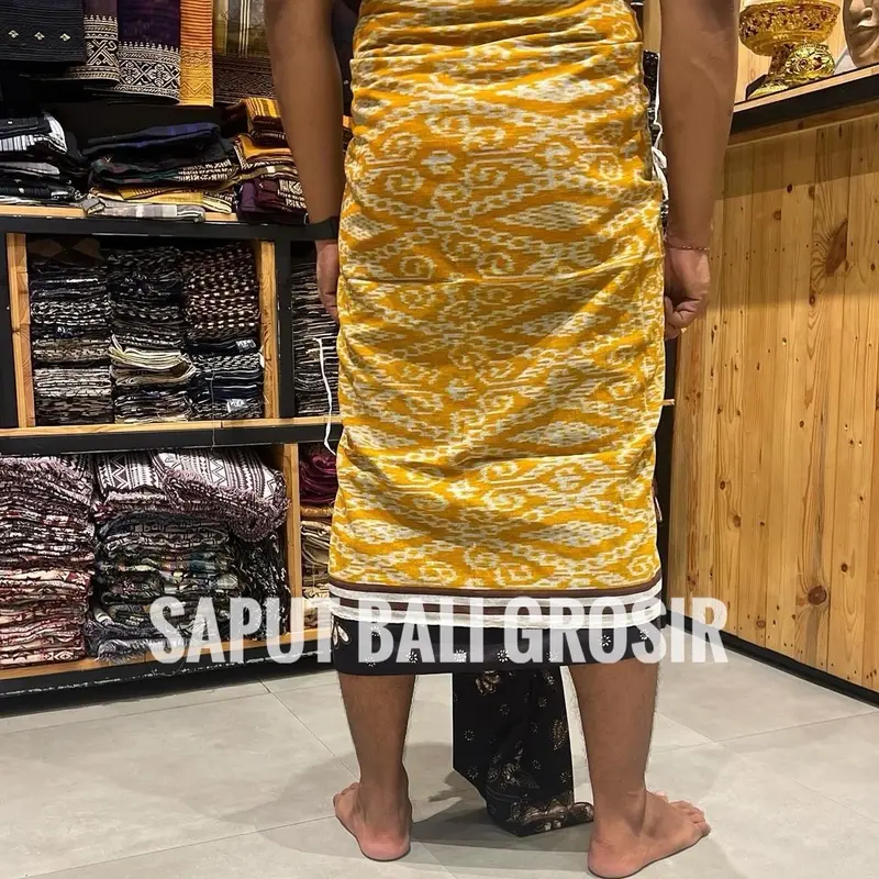 ￼SAPUT BALI GROSIR - saput bali pria terbaru - tenun blanket-udeng-endek-kuning - saput anak laki-laki - saput bali bordir-poleng- ungu-merah-coklat-tenun troso Muslim Nyaman Cowok Muda Kain 1