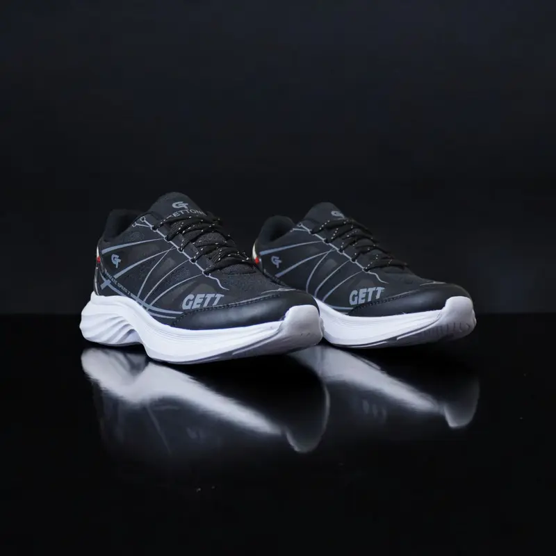 Sepatu Sneakers lari running Hitam Pria Wanita 3