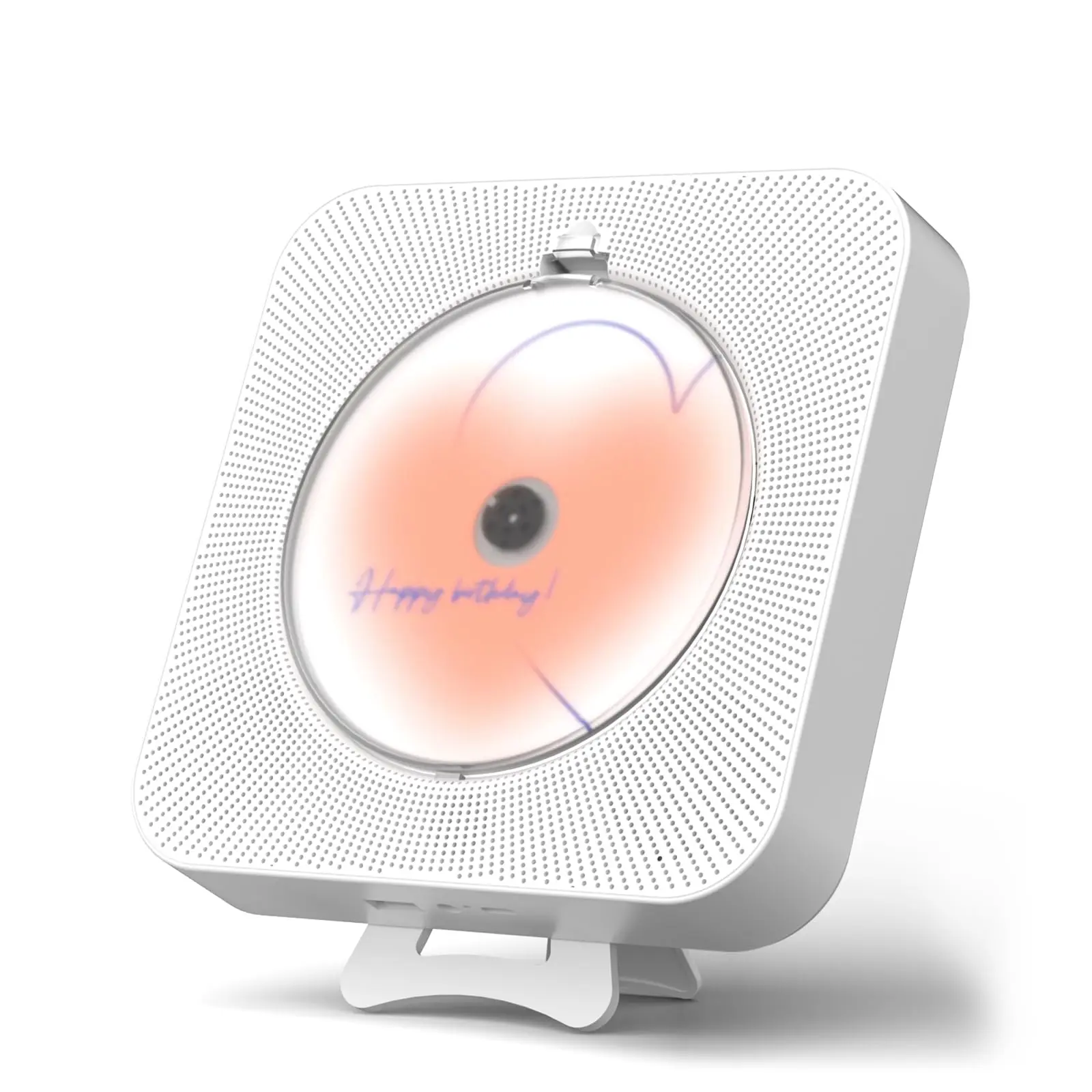Máy nghe nhạc CD dễ thương Có Thể Sạc Lại Yintiny với Bluetooth 5.0, Máy nghe nhạc Cầm Tay để trang trí nội thất, Điều khiển từ xa, Hỗ trợ cáp AUX và USB, Máy nghe nhạc Bluetooth HiFi máy  chạy