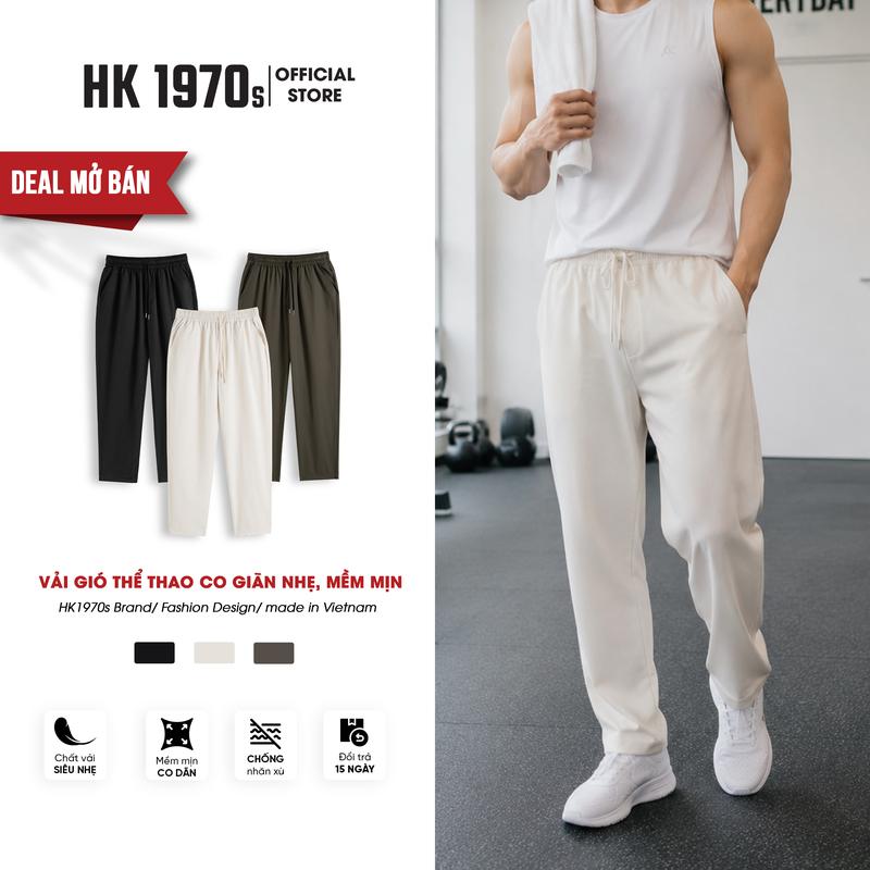 Quần Gió Thể Thao Nam Nữ Mềm Mịn Co Giãn Nhẹ Dáng Baggy Quần Ống Suông Nam Nữ Unisex Cho Mùa Hè Vận Động Thoải Mái Q243