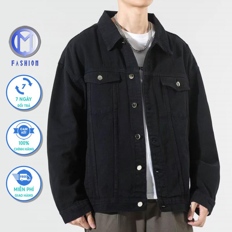 Áo khoác jean nam boy phố form rộng Hàn quốc cao cấp thời trang M Fashion