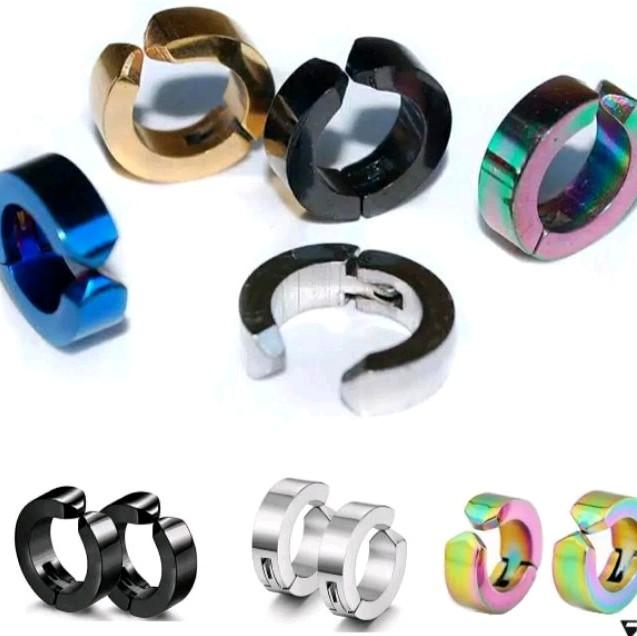anting jepit korean style tanpa tindik (stainless) 4