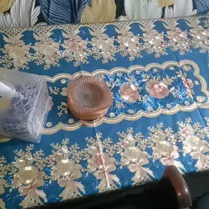 HM Loyal Bosque Taplak Meja Tamu / Alas Makan dengan Kualitas Tinggi Berenda Anti Air 45x90CM /50x110CM/60x120CM /D9 Kain