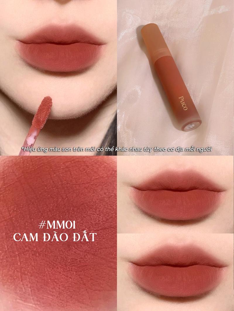 Product Introduction of PUCO Box 10 Son Kem Bơ Custard Lip Mud Túi Mù xốp, mịn, mướt không khô môi, lên màu chuẩn giúp làm đầy rãnh môi 2.5g 24