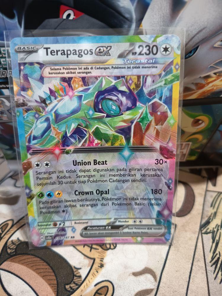 136 187 pokemon card Pokmon TCG - Terapagos Ex - 136/187 - JP Darkness Night Cyclone (120) Move all Energy from this Pokmon to your Benched Pokmon in any way you like. Terapagos ex 136/187 RR Terastal