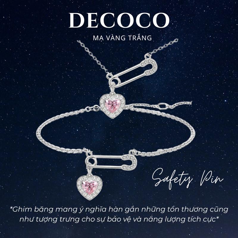  Set Dây Chuyền Nữ Và Vòng Tay Hình Khoá Ghim An Toàn Tình Yêu Thời Trang Phụ kiện   kèm Túi giấy + Hộp + Thiệp   