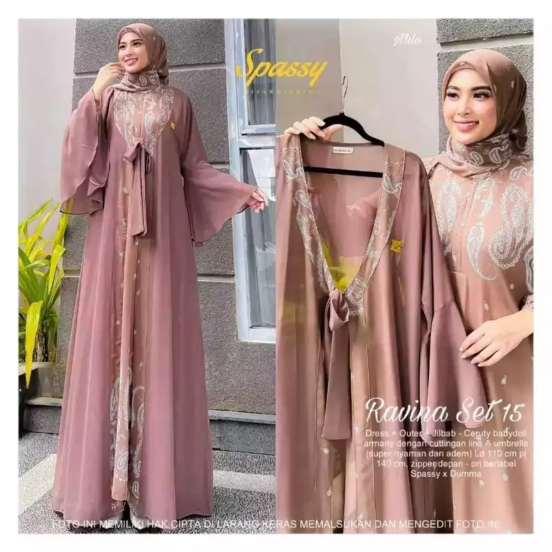 Ravina set  / Ravina set 2/ Ravina set 4 / Ravina 11 / Ravina set 12 / Ravina set 13 / Ravina set 15 / Ravina set 16 / gamis set hijab 5