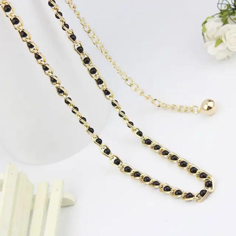 ikat pinggang dress mutiara Aksesoris Baju Wanita Pengait coquette sabuk sabuk  mutiara buat gamis rantai korean style chain belt 3
