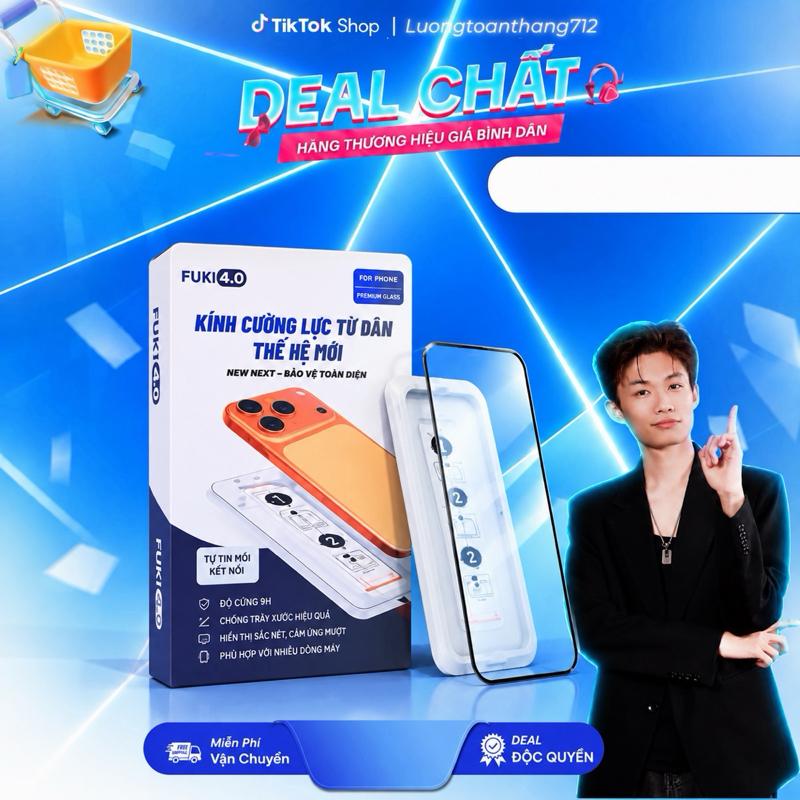 Kính cường lực cho Iphone siêu chịu lực FUKI40 FK03 PLUS cho ip 18 promax 17 16 15 14 13 12 11 xsm x xr plus air prm pro