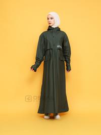 Gambar OSEAL Jas Hujan Wanita Gamis Muslimah Jumbo Full Seal Althea Series Hijau - Hijau, Allsize dari Oseal Rainwear Kab. Bandung 3 Tokopedia