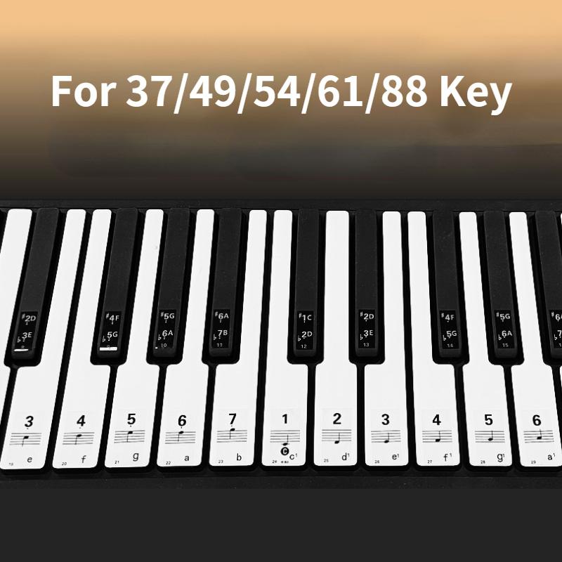  Miếng Dán Bàn Phím Piano Cho Phím 37   49   54   61   88 Màu Trong Suốt Có Cân Âm Miếng Dán Ghi Chú Cuộn Cuộc Gọi Nhân Viên Phụ Kiện Nhạc Cụ 