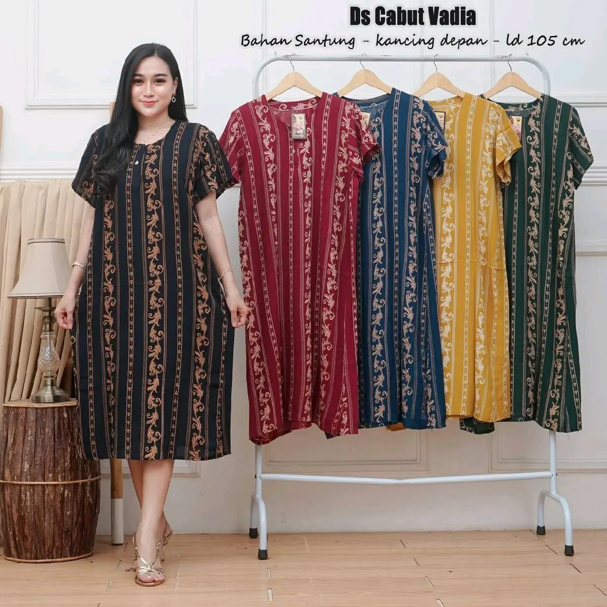 daster cabut bahan santung/ rayon | ld 105 cm