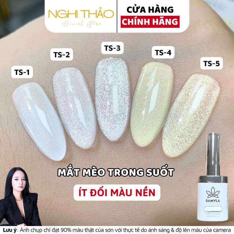 Sơn gel mắt mèo trong suốt ít đổi màu nền RAMYLA