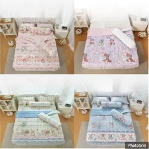 Selimut Bedcover Katun / Selimut Bedcover Aesthetic Termurah Terlaris 180x200 Bahan Halus Korean Design