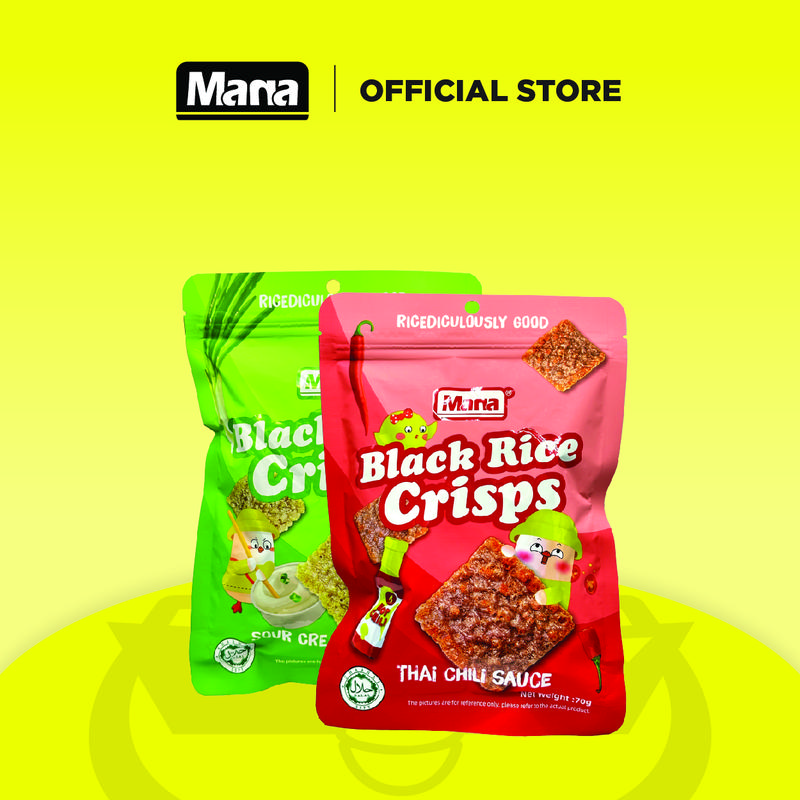 Mana Black Rice Crips Chips Series 【Sour Cream & Onion】【Thai - TikTok ...