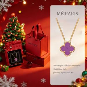 Dây Chuyền Cỏ Bốn Lá May Mắn 13mm - Nhẹ Sang Thời Trang Đơn Giản - Quà Giáng Sinh Cho Vợ Bạn Gái - Phụ Kiện Đẹp Ý Nghĩa