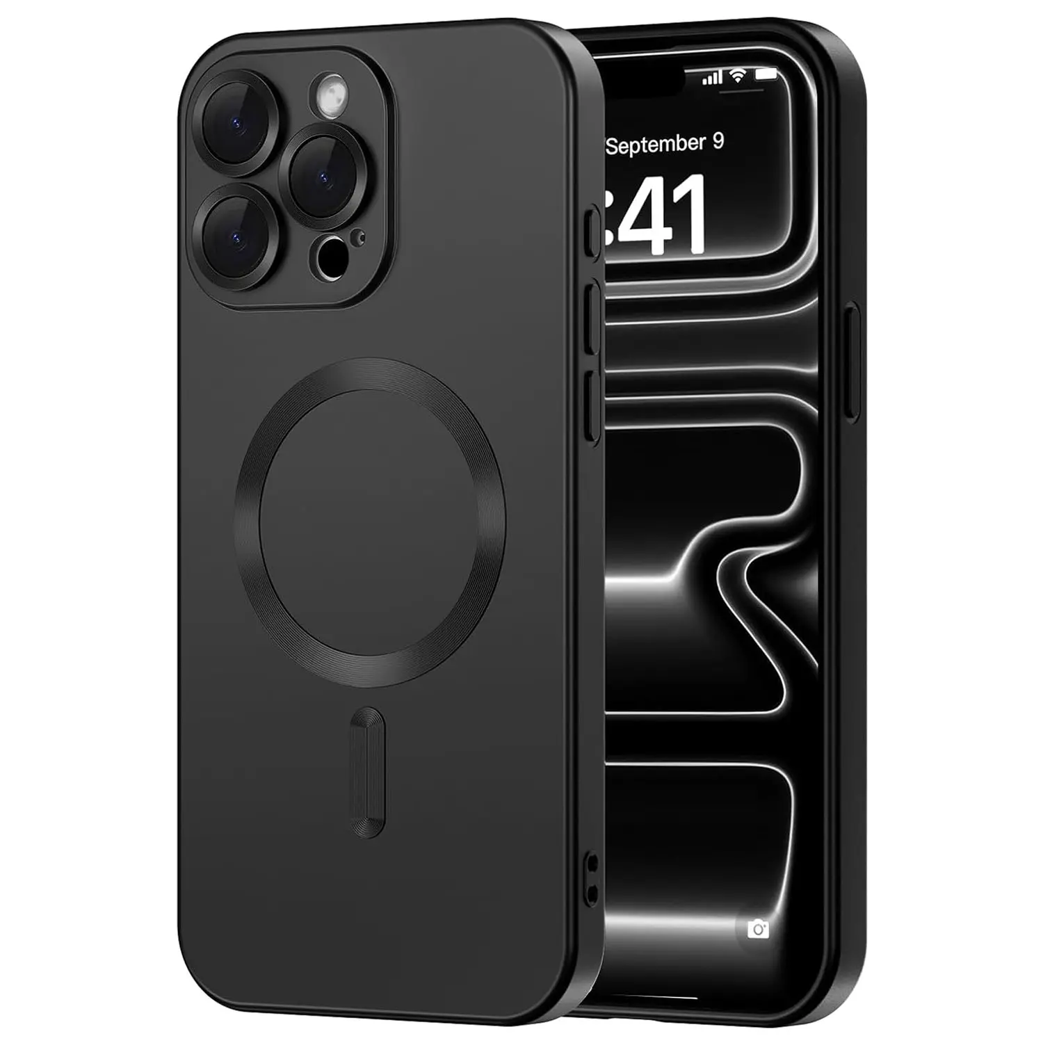 Vỏ iPhone , [Bảo vệ ống kính có thể tháo rời] [Nhẹ và bền] với bảo vệ máy ảnh đầy đủ, chống va đập, mờ, mỏng, mềm, Tương thích với vỏ điện thoại Magsafe cho iPhone 17 16 15 14 13 11 12 Pro Max 14Plus 15Plus 7 8 X XR XSMAX Silicone Ốp