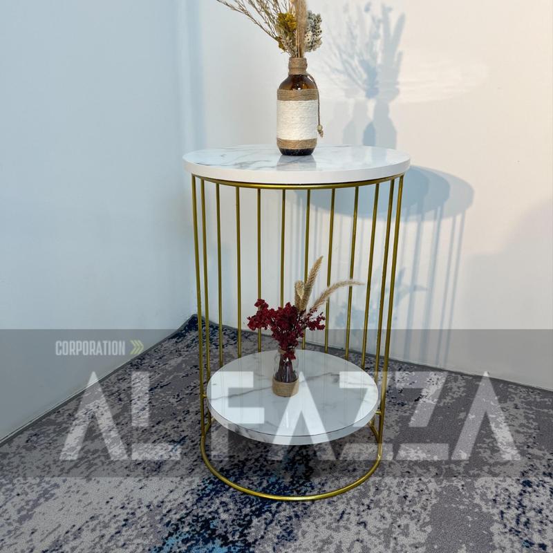 Product Introduction of Coffee table CASSANOVA rangka Besi motif Marmer Aesthetic Diameter 40 Tinggi 60cm Furniture Blockboard 18mm 7