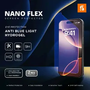 GSOL Nano Flex Anti UV Blue Ray Screen Protector semua tipe Handphone anti gores hydrogel - BUKAN TEMPERED GLASS Buy 1 Get 1 dapat 2 pcs anti gores Biru Layar