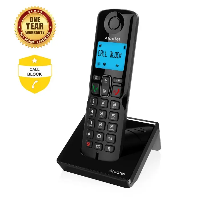 ALCATEL S250 Cordless Phone Telepon Wireless - black 0