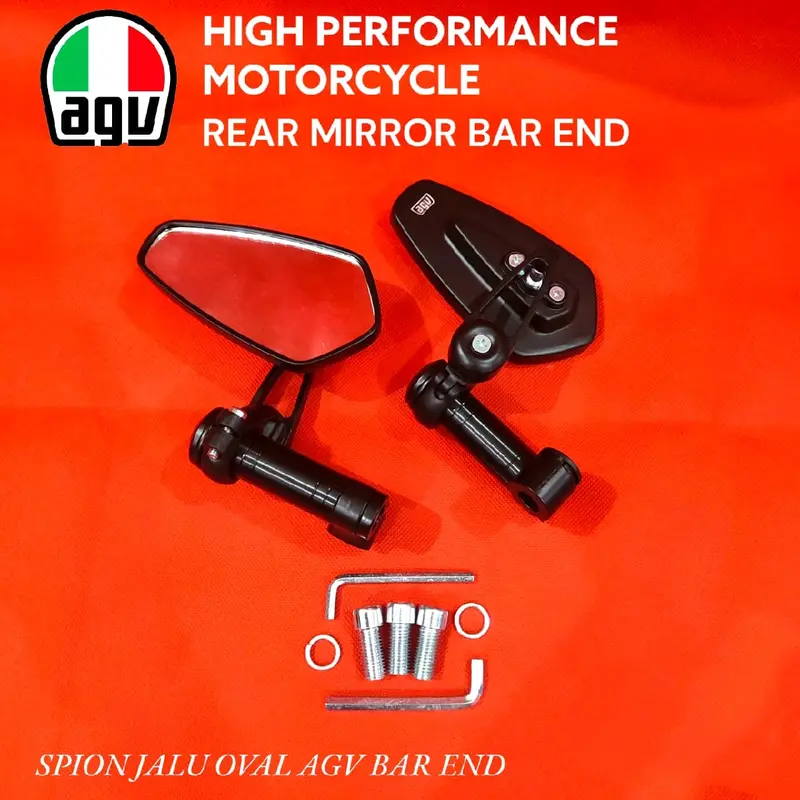 Spion tomok oval AGV octagon nmax aerox pcx adv vario beat vespa fazzio supra jupiter mio dll universal plus Baut Sepeda Motorcycle Accessories 4