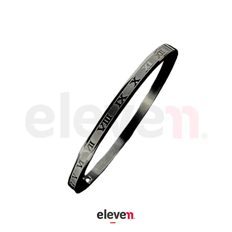 ELEVEN • IRONSIDE Collection IC02 Gelang Bangle Romawi 4mm Fashion Jewelry Pria Wanita Buckle Stainless Steel Bracelets 1