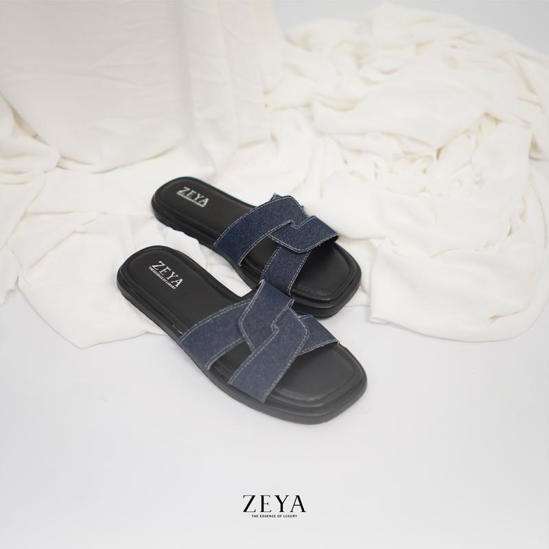ZEYA | Flat Sandal Viella Jeans Sandal teplek wanita 2