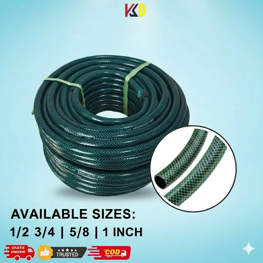 selang air benang antilumut per roll all size 25 30 35 40 50 meter selang taman dan cuci kendaraan