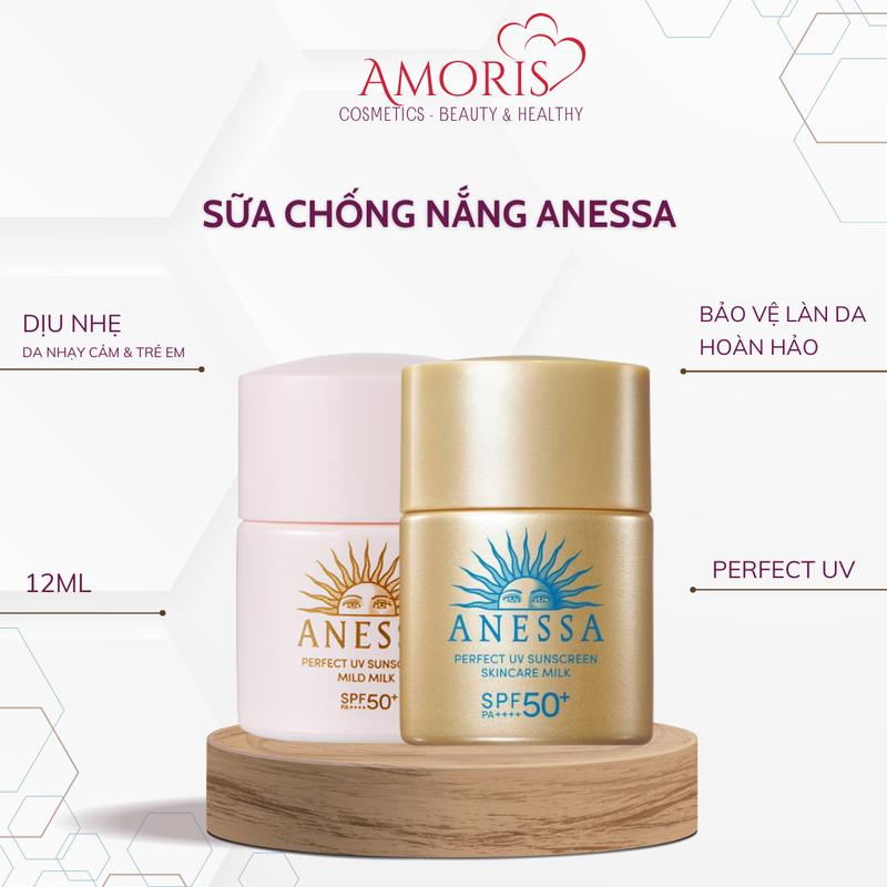 Sữa Chống Nắng Anessa Perfect UV Suncreen Kiềm Dầu, Thẩm Thấu Nhanh 12Ml
