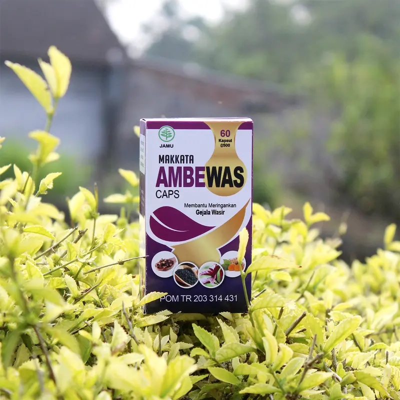 Ambewas Caps Membantu Meringankan Gejala Ambeien / Wasir Makkata Ambewas Kapsul Asli BPOM 1