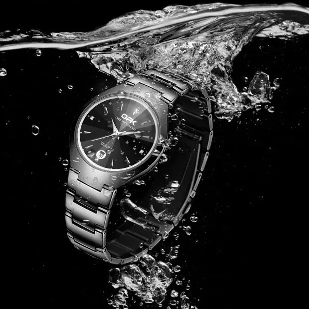 OPK Jam Tangan Pria Original Cowok Analog Anti Air Bisnis Kuarsa Jam Tahan Air Arloji Hitam Kaca Watches with Kotak Ori 5