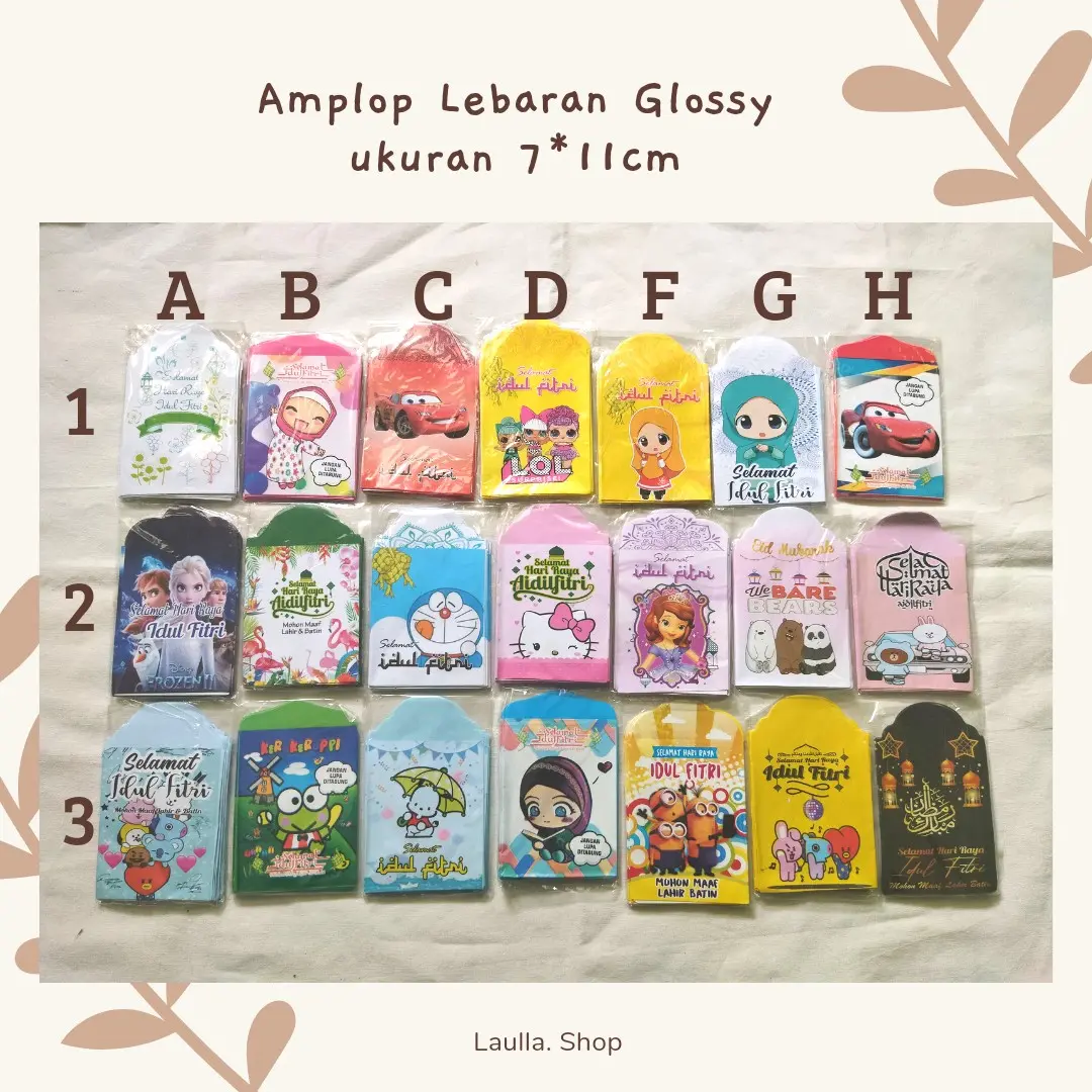 Ready amplop lebaran glossy murah meriah