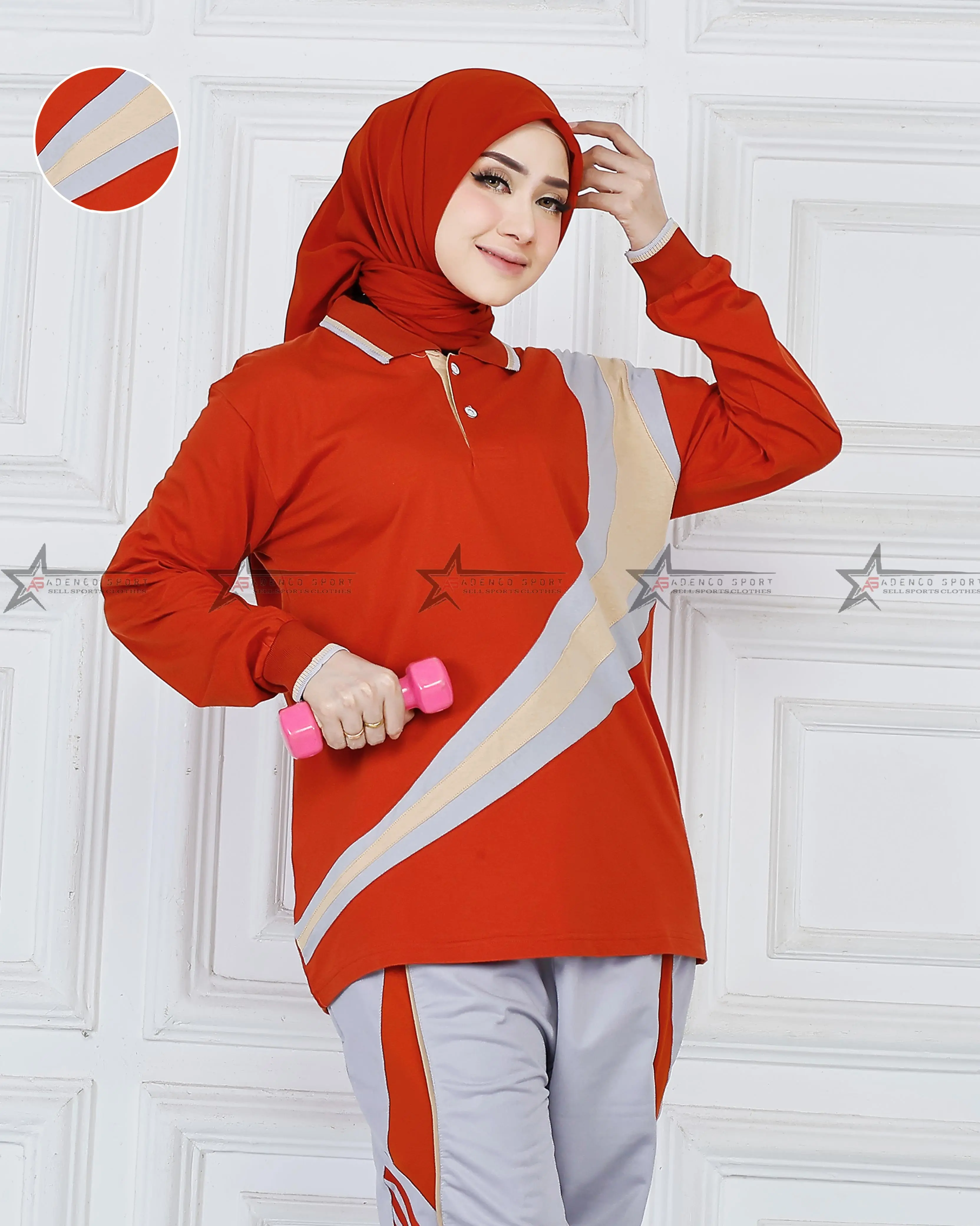 Atasan Baju olahraga senam wanita lengan panjang / kaos olahraga seragam senam Sport