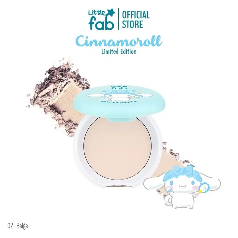 Little Fab Kids Pressed Powder Anti UV Compact | Limited Edition Cinnamoroll Bedak Anak Sanrio Makeup Anak Cinamonroll Bedak Padat Anak Sekolah Remaja 5