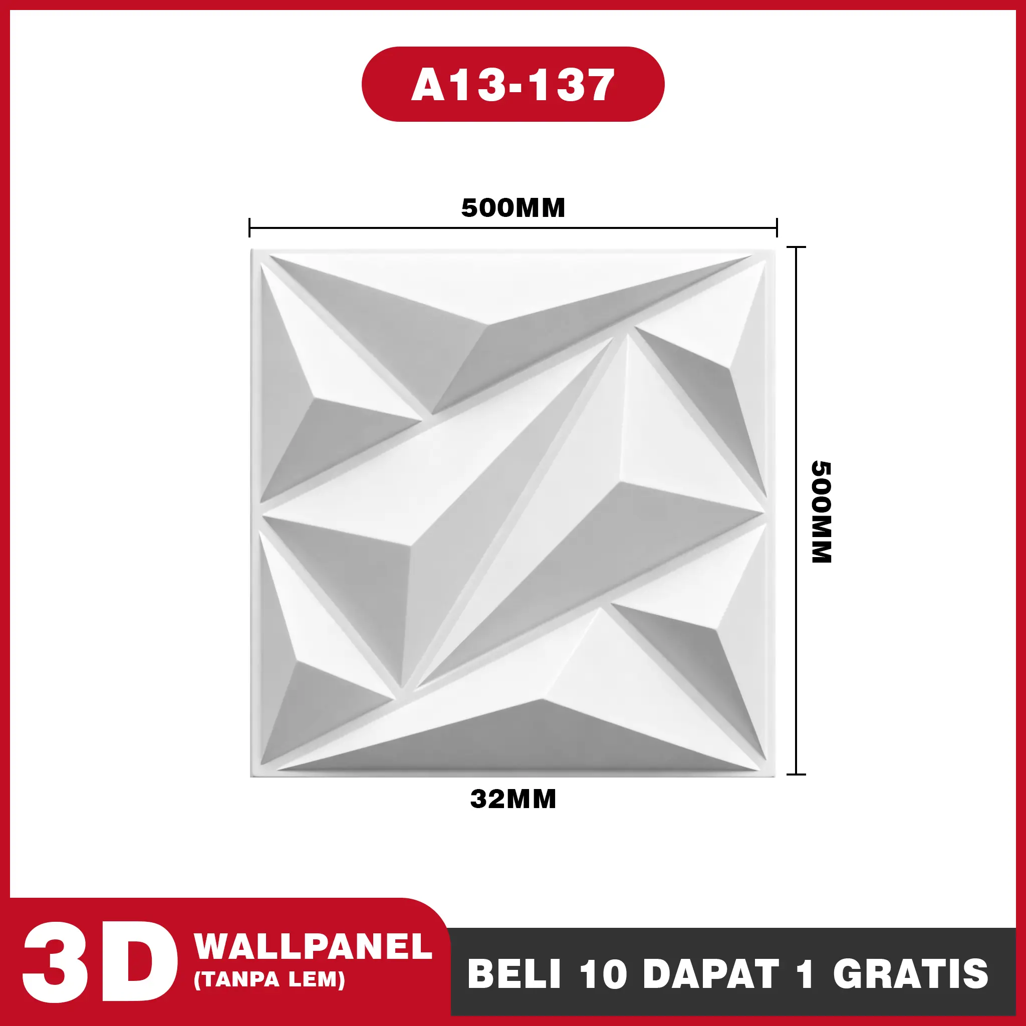 A13-137   |   11 PCS (50cm×50cm)