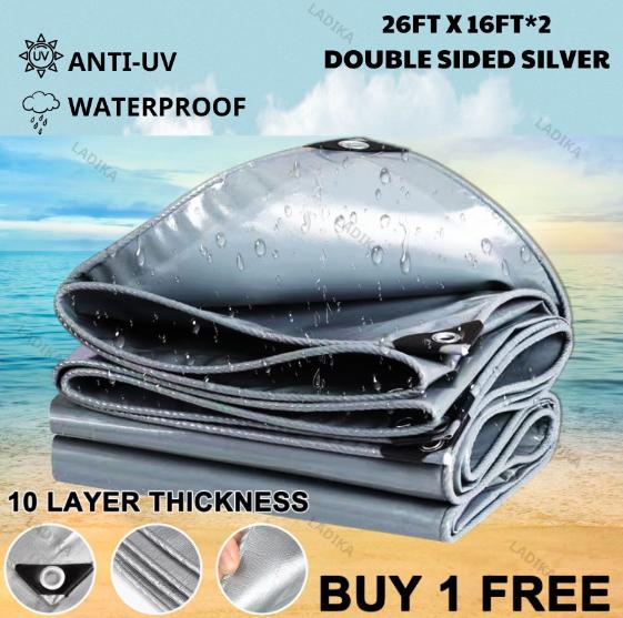 MULTIFUNCTION NANO WEATHER NET / Tarpaulin Rainproof Cloth Waterproof / Kanvas Khemah 2Mx2M2 6